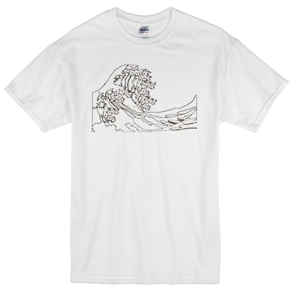 tsunami wave costeras unisex ringer t-shirt