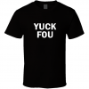 Bella Hadid Style Yuck Fou Parody Black T-Shirt