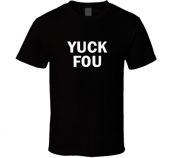 Bella Hadid Style Yuck Fou Parody Black T-Shirt