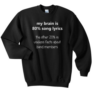 my brain is 80% sweatshirt