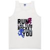 run like team rocket is chasing you Adult tank top