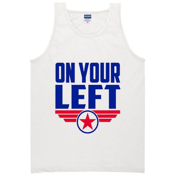 capt america on your left tanktop