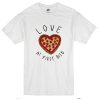 Love at First Bite Pizza Heart T-Shirt