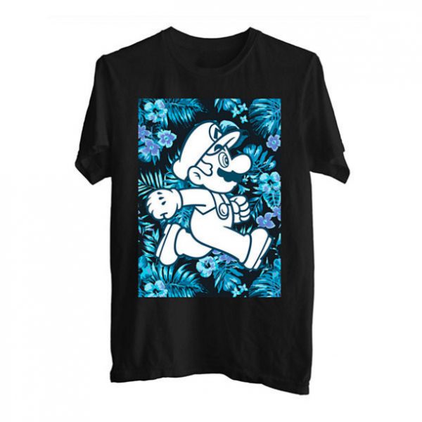 mario bros floral t-shirt