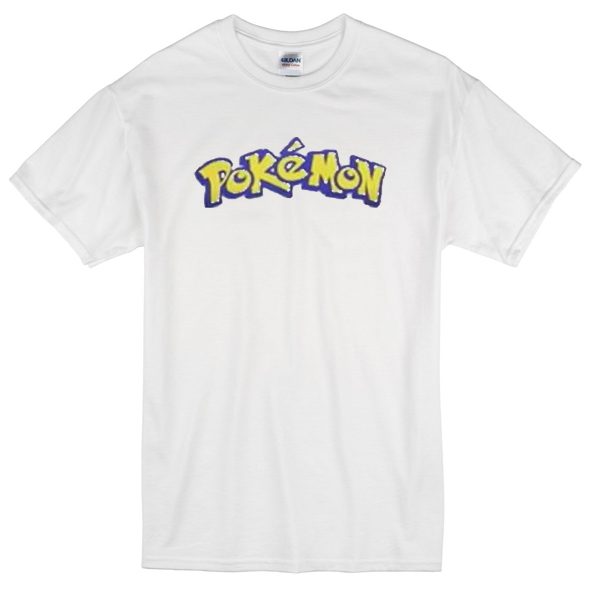 Pokemon Font white T-shirt