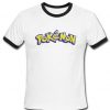 Pokemon font black ringer T-shirt