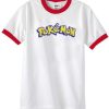 pokemon font unisex ringer T-shirt