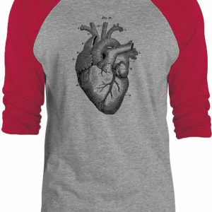 big texas heart anatomy raglan t-shirt