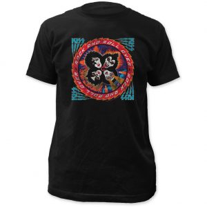 Kiss Rock and roll over black T-shirt