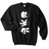 rock paper scissors hand sweatshirt