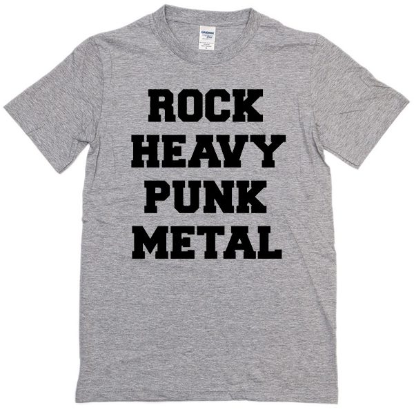 rock heavy punk metal T-shirt