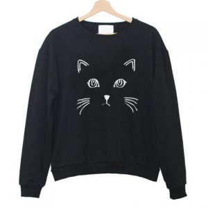 cat face sweatshirt