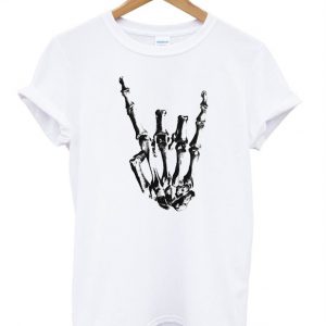 Skeleton Rock Hand T-shirt