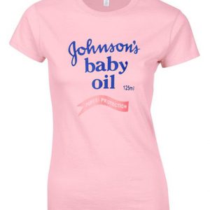 johnson baby oil logo t-shirt