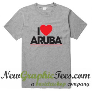 I Love Aruba Logo T Shirt