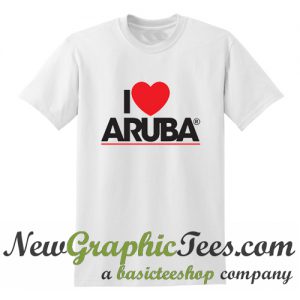 I Love Aruba Logo T Shirt White