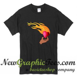 Fire Heart T Shirt