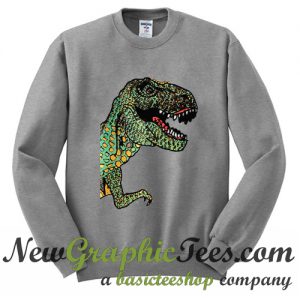 Dinosaur Patterned Print Sweatshirt