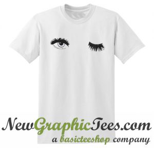 Wink Eyes Print T Shirt