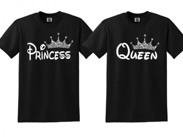 Disney Princess Queen T Shirt Couple