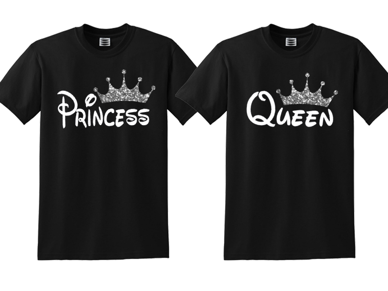 Disney Princess Queen T Shirt Couple