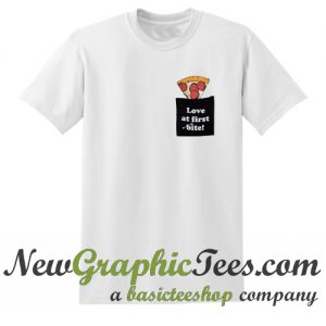 Love At First Bite Pizza Pocket Print T Shirt