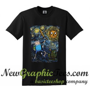 Adventure Time Jake & Finn Starry Night T Shirt