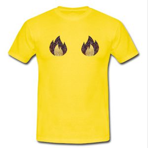 Boob Glitter Fire T Shirt