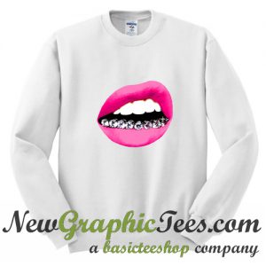 Diamond Grill Pink Lips Sweatshirt