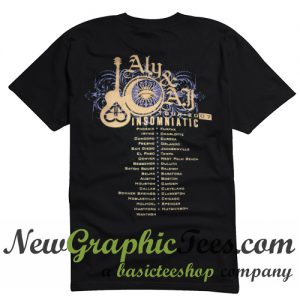 Aly & AJ tour Insomniatic 2007 T Shirt Back