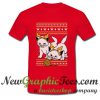Cats with Reindeer Antler Headband Ugly Xmas T Shirt