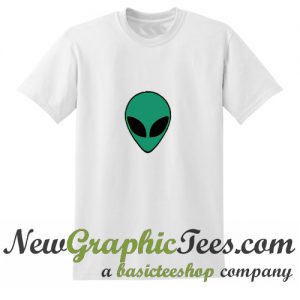 Green Alien Head T Shirt