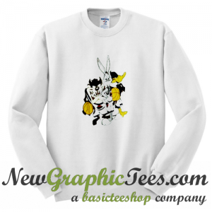 Tasmania Bug Bunny Daffy Duck Basket Sweatshirt