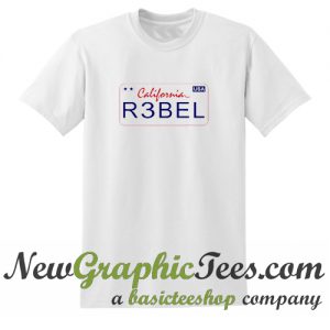 California Rebel License Plate Style T Shirt