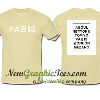 Hangul Cities Paris T Shirt Twoside