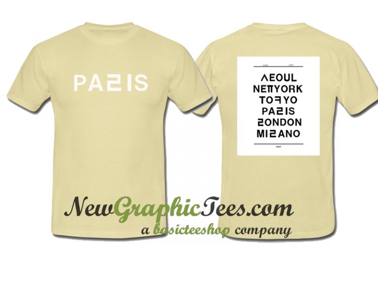 Hangul Cities Paris T Shirt Twoside