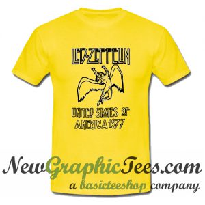 Led Zeppelin United States Of America 1977 T shirt