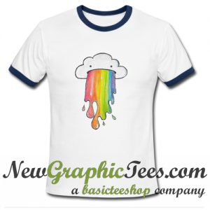 Rainbow Cloud Ringer Shirt