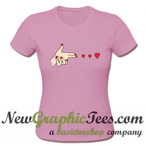 Shoot Love Heart Hand Gun T Shirt