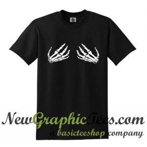 Skeleton Hand Boob T Shirt