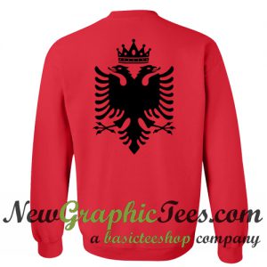 Albania Flag Crown Sweatshirt Back