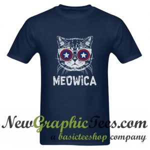 Meowica America Patriotic Cat T Shirt