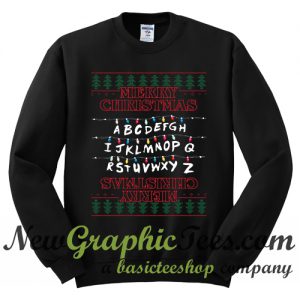 Stranger Things Merry Christmas Upside Down Sweatshirt