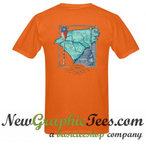 Southern Marsh River Routes NC and SC T Shirt Back