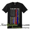 American Flag no one fight alone T Shirt