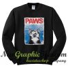 Crazy Cat Meow Paws Jaws Parody Sweatshirt