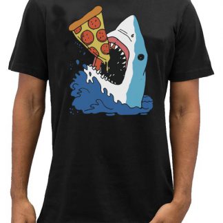 Hungry Shark Attack Pizza T-Shirt
