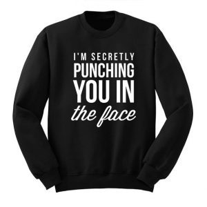 I'm Secretly Punching You in the Face, Sarcasm College Sweatshirt
