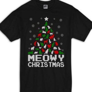 Meowy Christmas Cat T Shirt