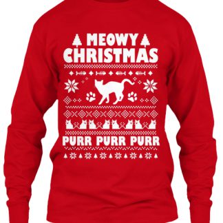 Meowy Ugly Christmas Sweatshirt